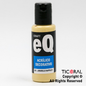 ACRIL.DECOR.EQ 302 AMARILLO NAPOLES 50ML X 6 UNIDADES